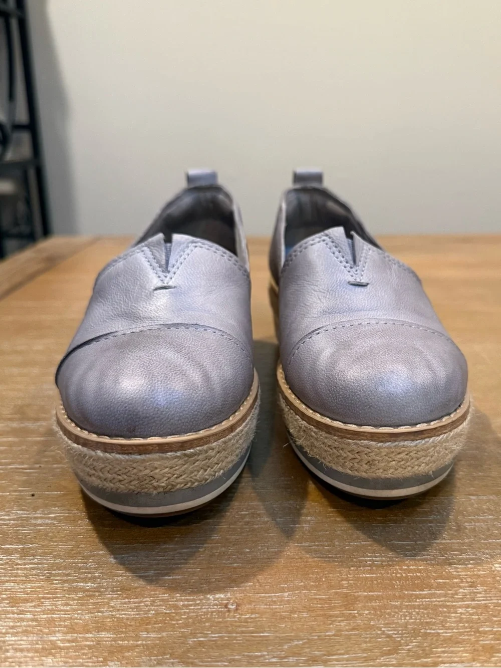 Timberland Women’s Emerson Point Slip On Espadrilles Medium Gray Leather Sz 6